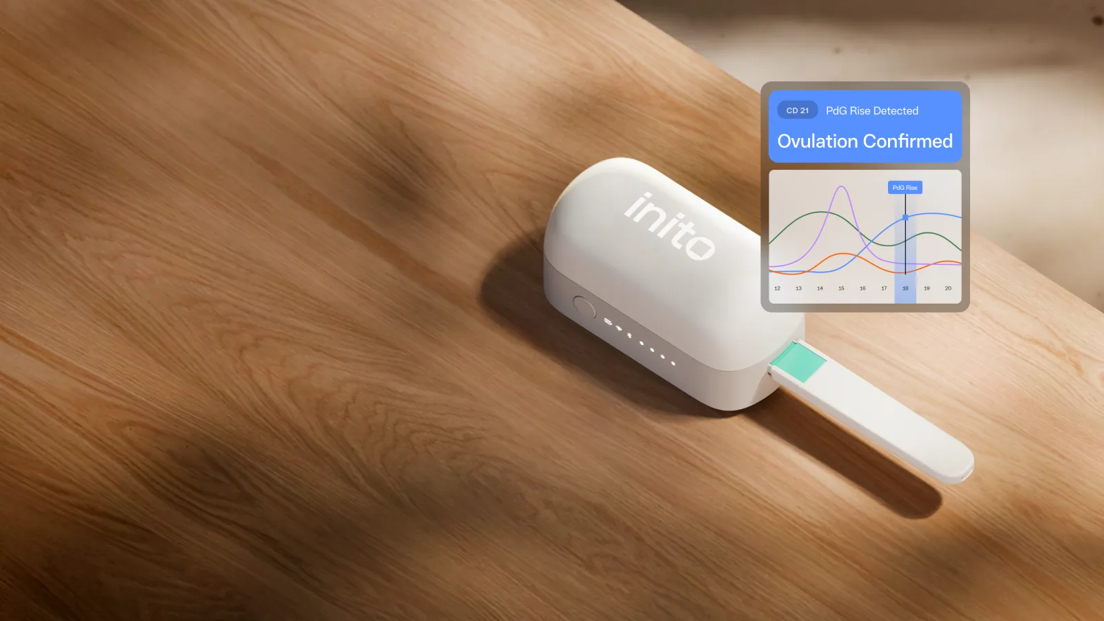 Inito fertility monitor reader and test strip